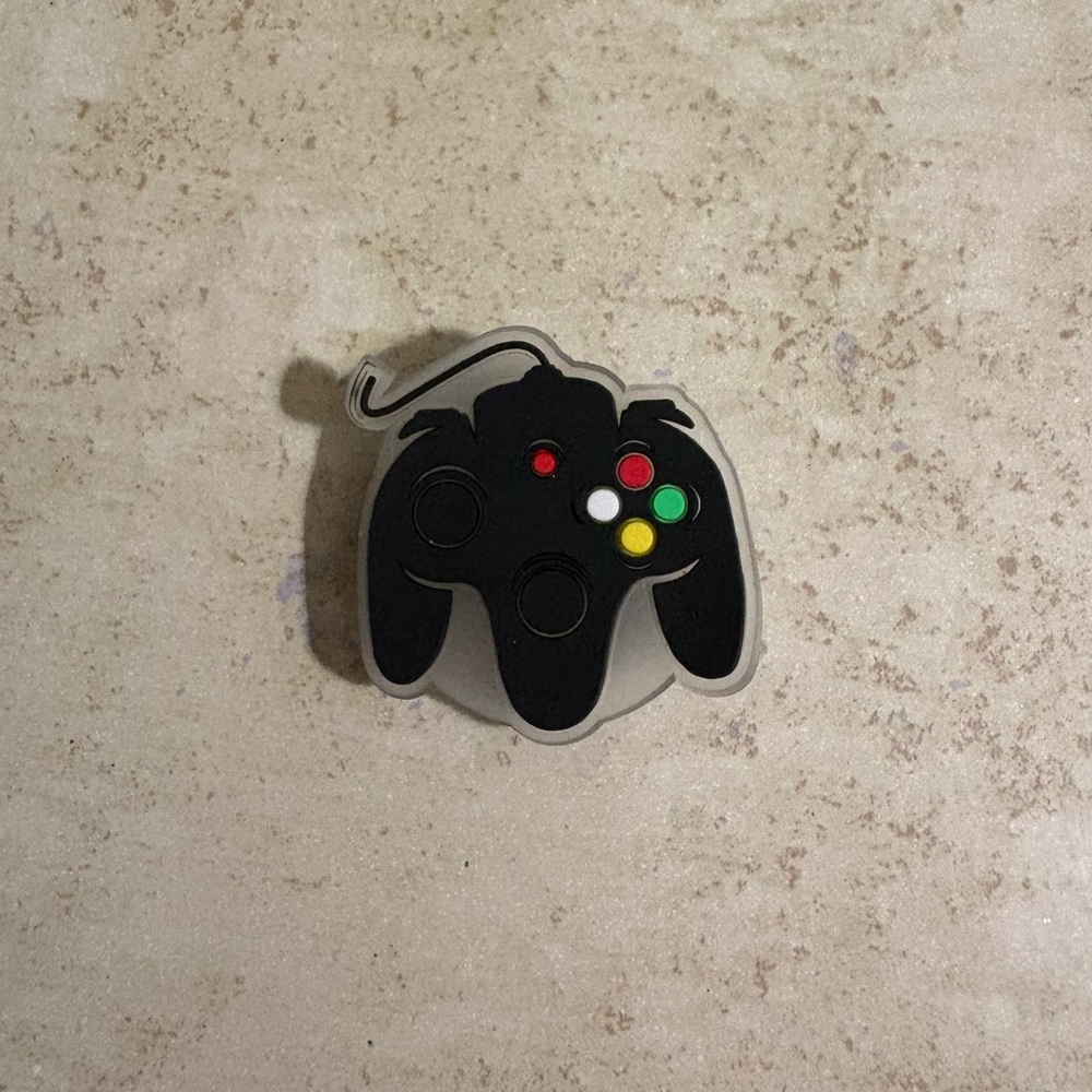 5/$15 CROCS jibbitz shoe charm Classic Black Gaming Controller